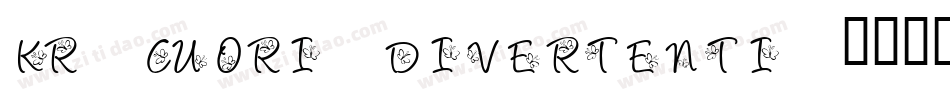 KR Cuori Divertenti 7字体转换